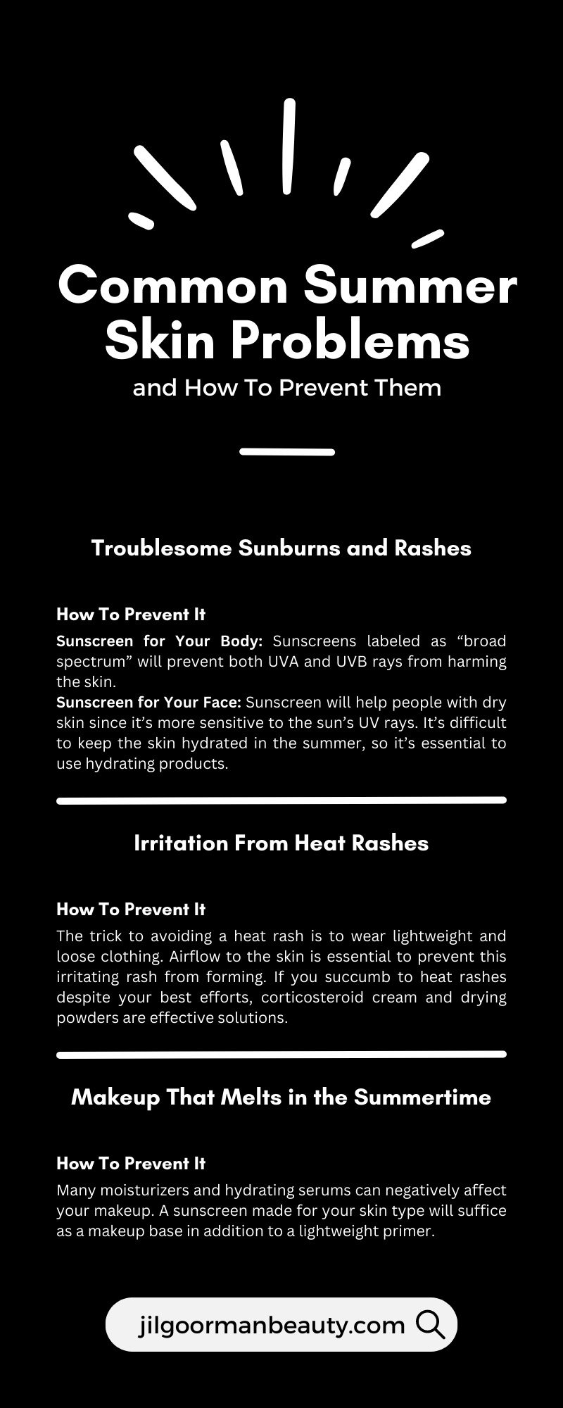 Common Summer Skin Problems and How To Prevent Them
